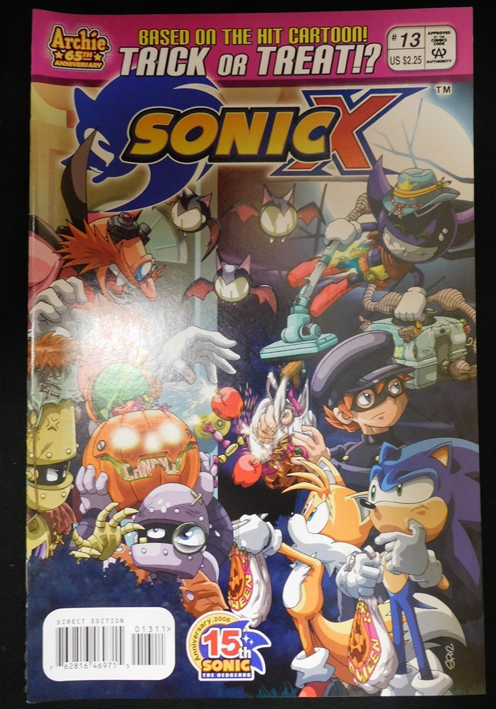 SONIC X 13 ARCHIE COMIC CARTOON SEGA EDKIN HUTCHISON AMASH RAY SPAZ 2006 VF/NM