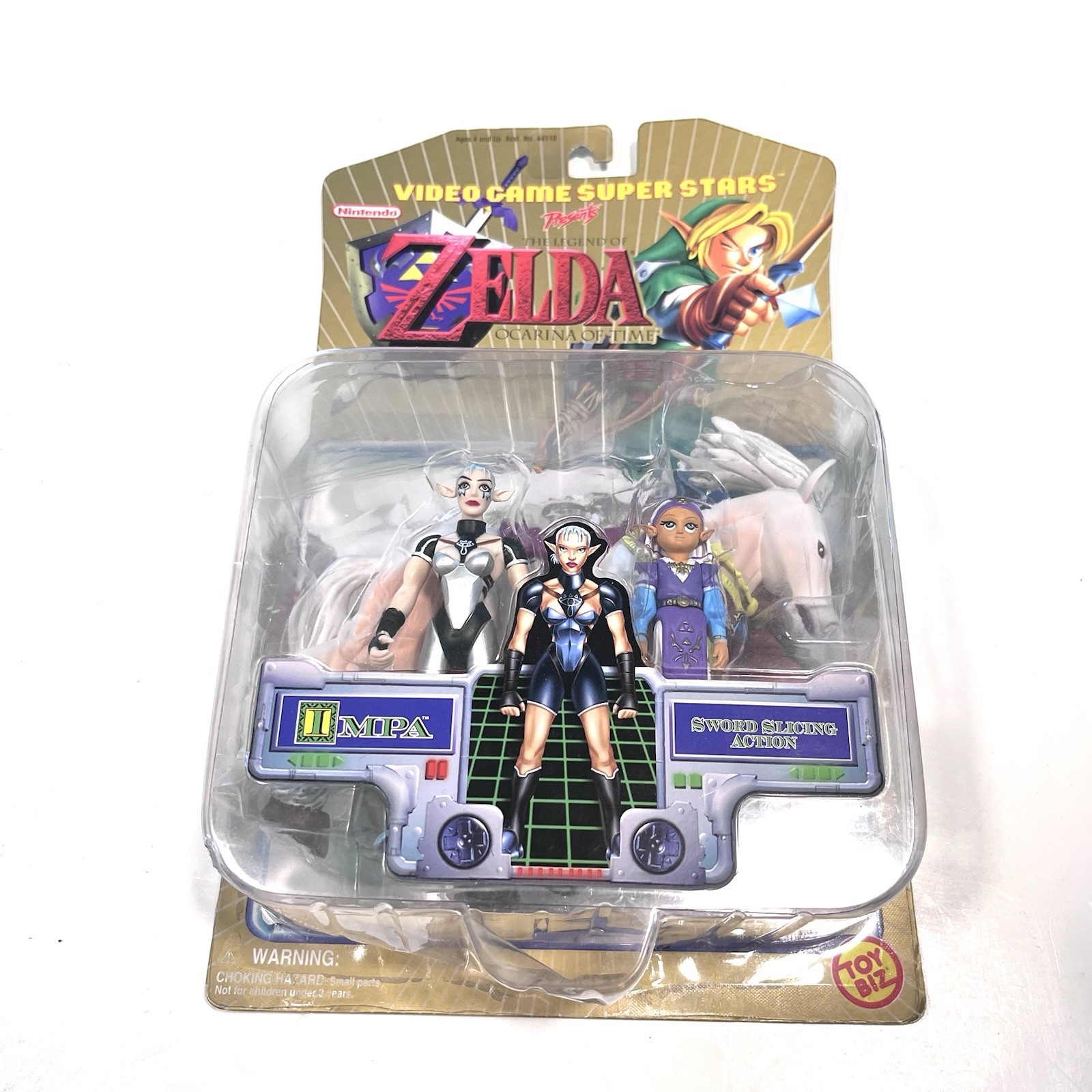 Nintendo Legend of Zelda 2000 Ocarina of Time Impa Zelda Horse nuovo con scatola ToyBiz
