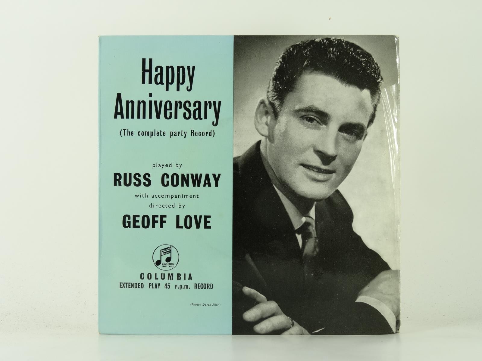 RUSS CONWAY HAPPY ANNIVERSARY (38) 7 Track 7" Single plus Picture Sleeve COLUMBI