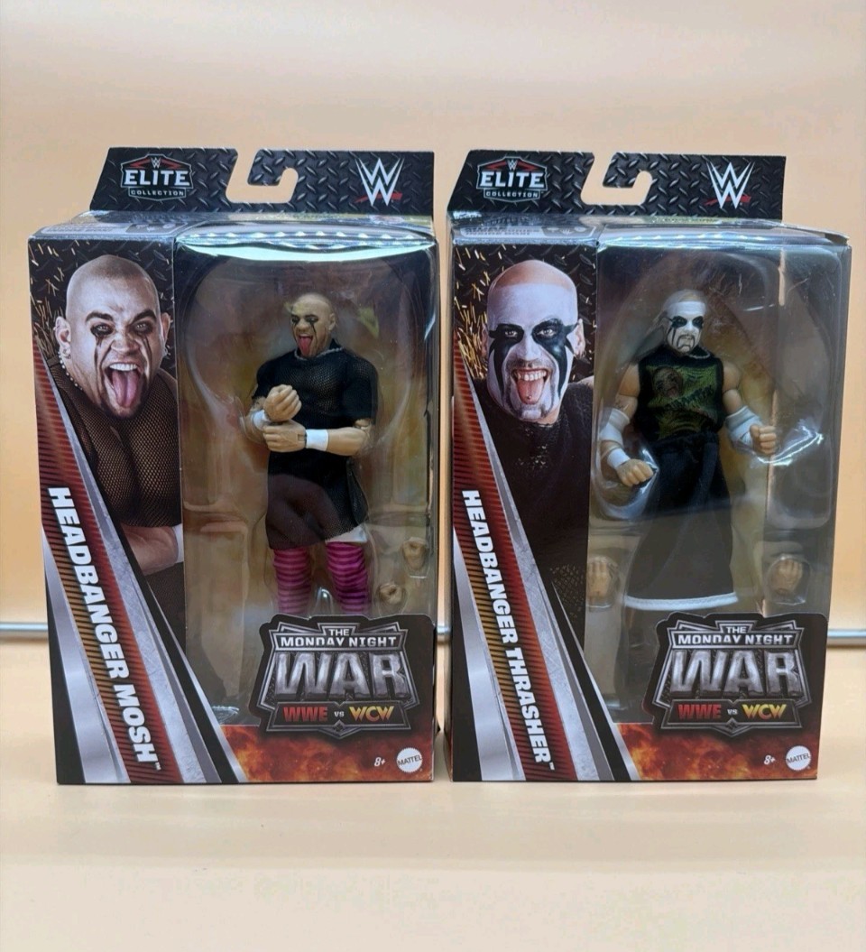WWE Elite Monday Night War Series 11 Headbanger Mosh & Thrasher Set x2 Spedizione Veloce