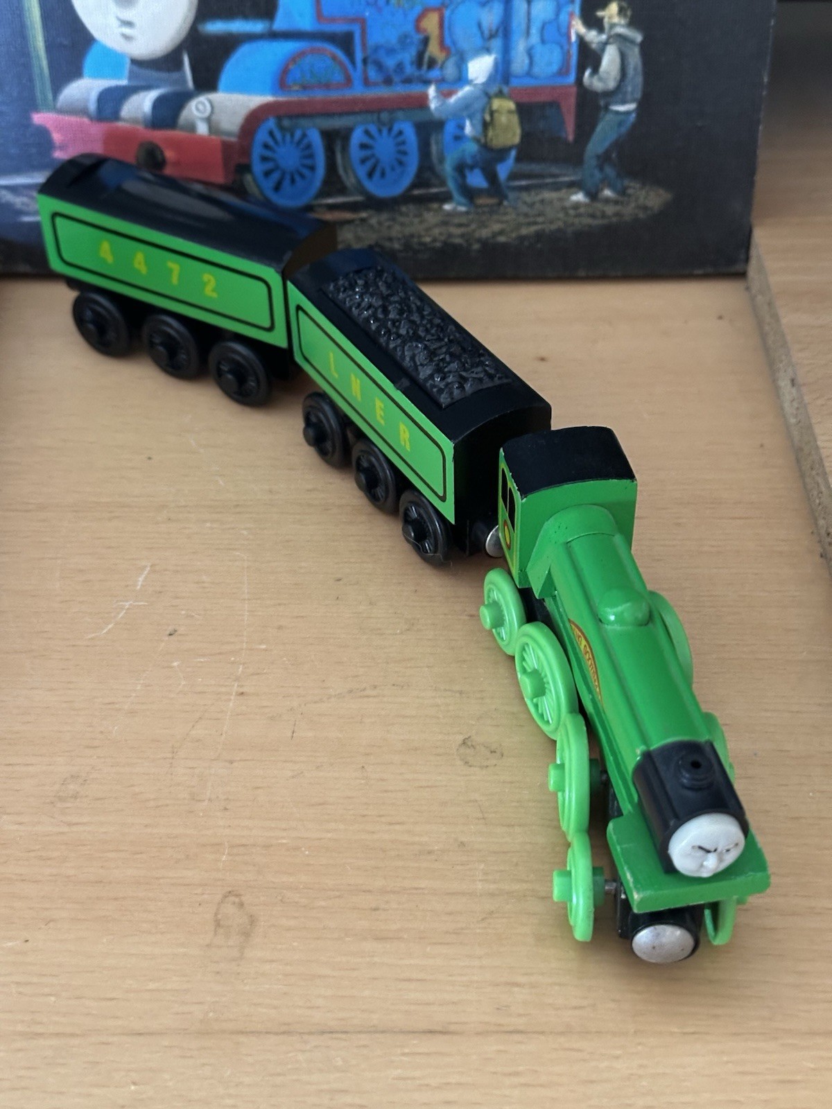 1999 Authentic Learning Curve Wooden Thomas Train 1st Edition Flying Scotsman!