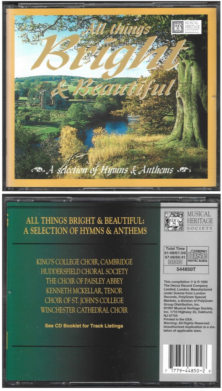 Hymns & Anthems ALL THINGS BRIGHT & BEAUTIFUL English Choirs 4 CD Set MINT