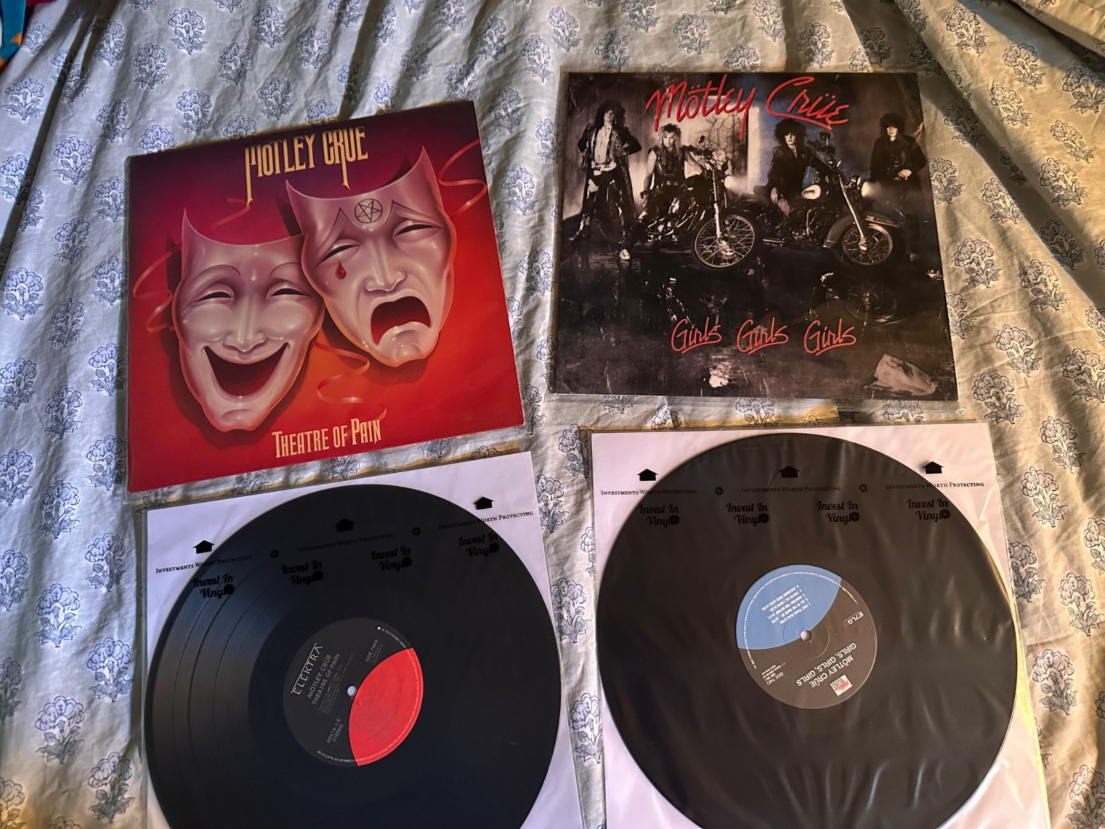Motley Crue Vinyl LPs Theatre of Pain & Girls Girls vid added