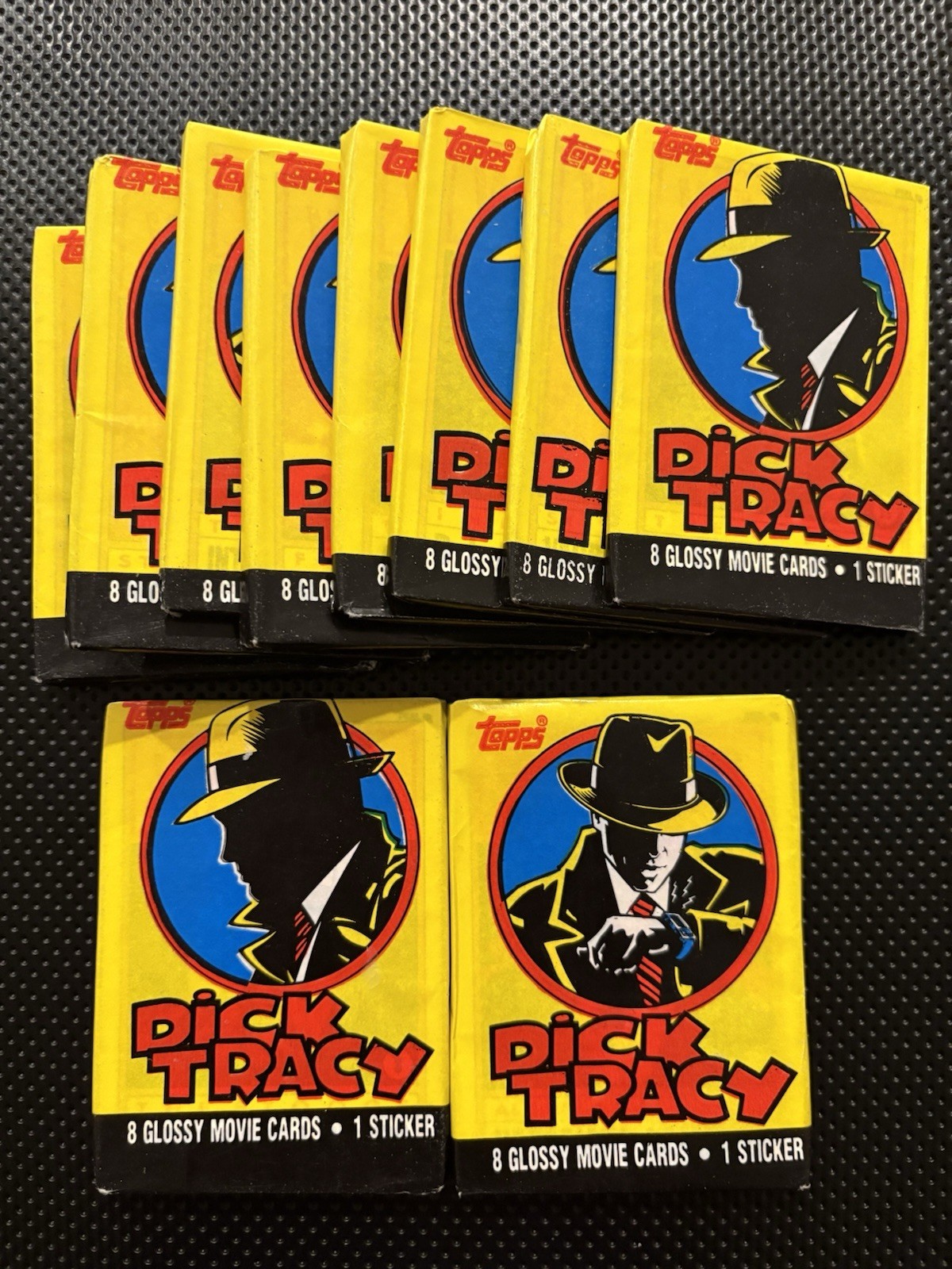 Dick Tracy Topps 1990 Trading Cards Factory Sealed 10 Wax Packs Unopened