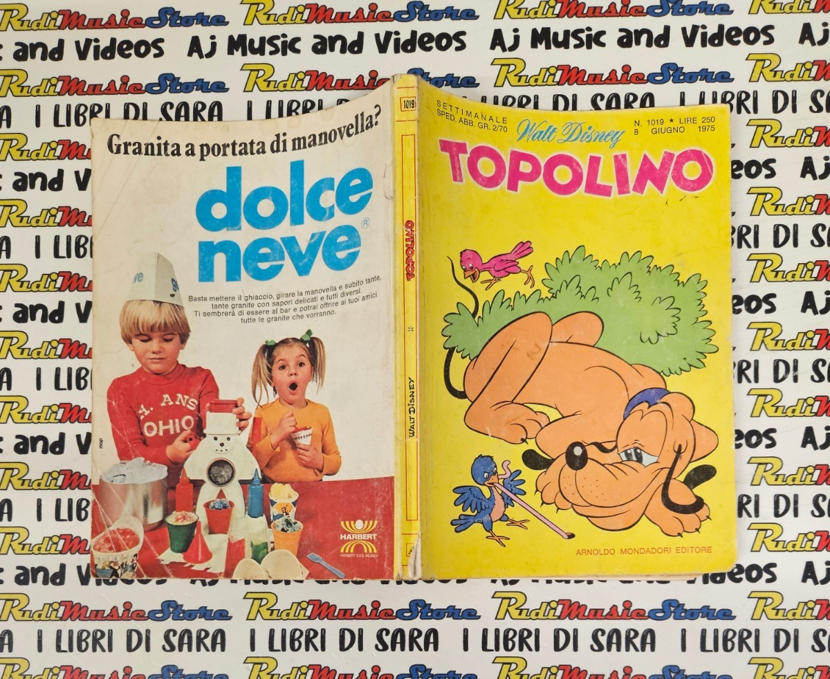 COMICS Fumetto TOPOLINO n.1019 8 giugno 1975 Walt Disney GIG lego HARBERT