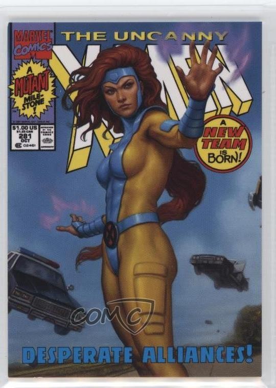 Copertina variante capolavori Upper Deck 2022 660/999 Marvel Girl Jean Grigio #39 5x5