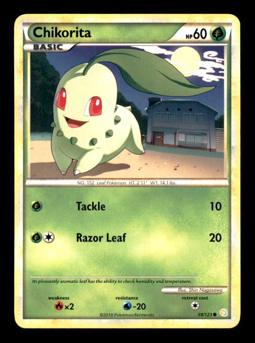 CHIKORITA 59/123 POKEMON CUORE ORO E ARGENTO ANIMA LP