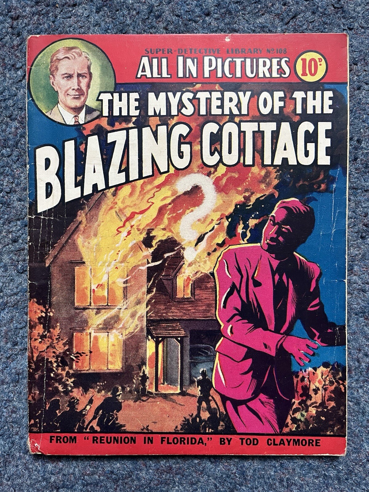 Super Detective Picture Library Comic No. 108 Claymore Mystery Blazing Cottage