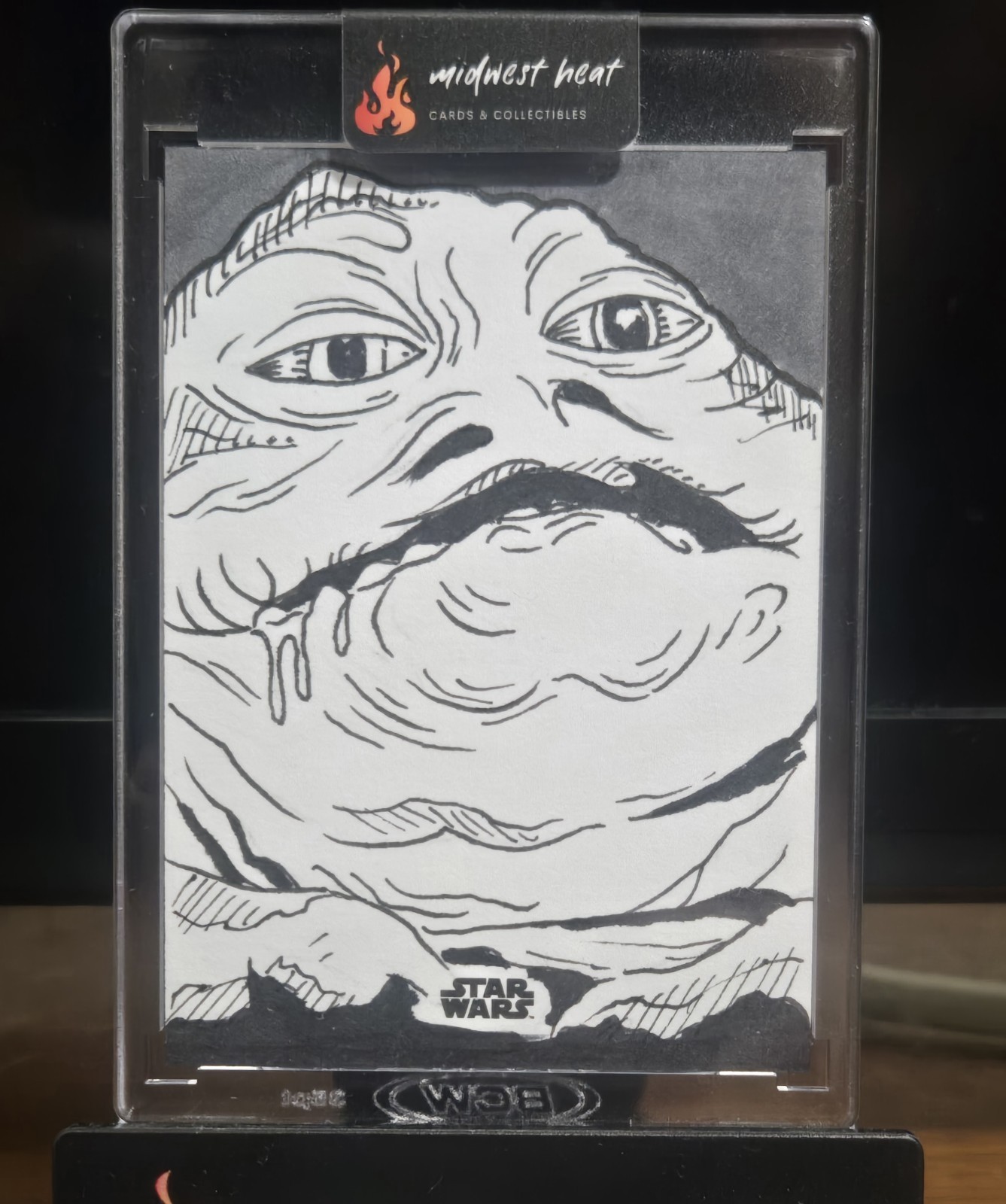 Carta schizzo Topps 2023 Star Wars Finest Jabba The Hutt di Matthew Maldonado