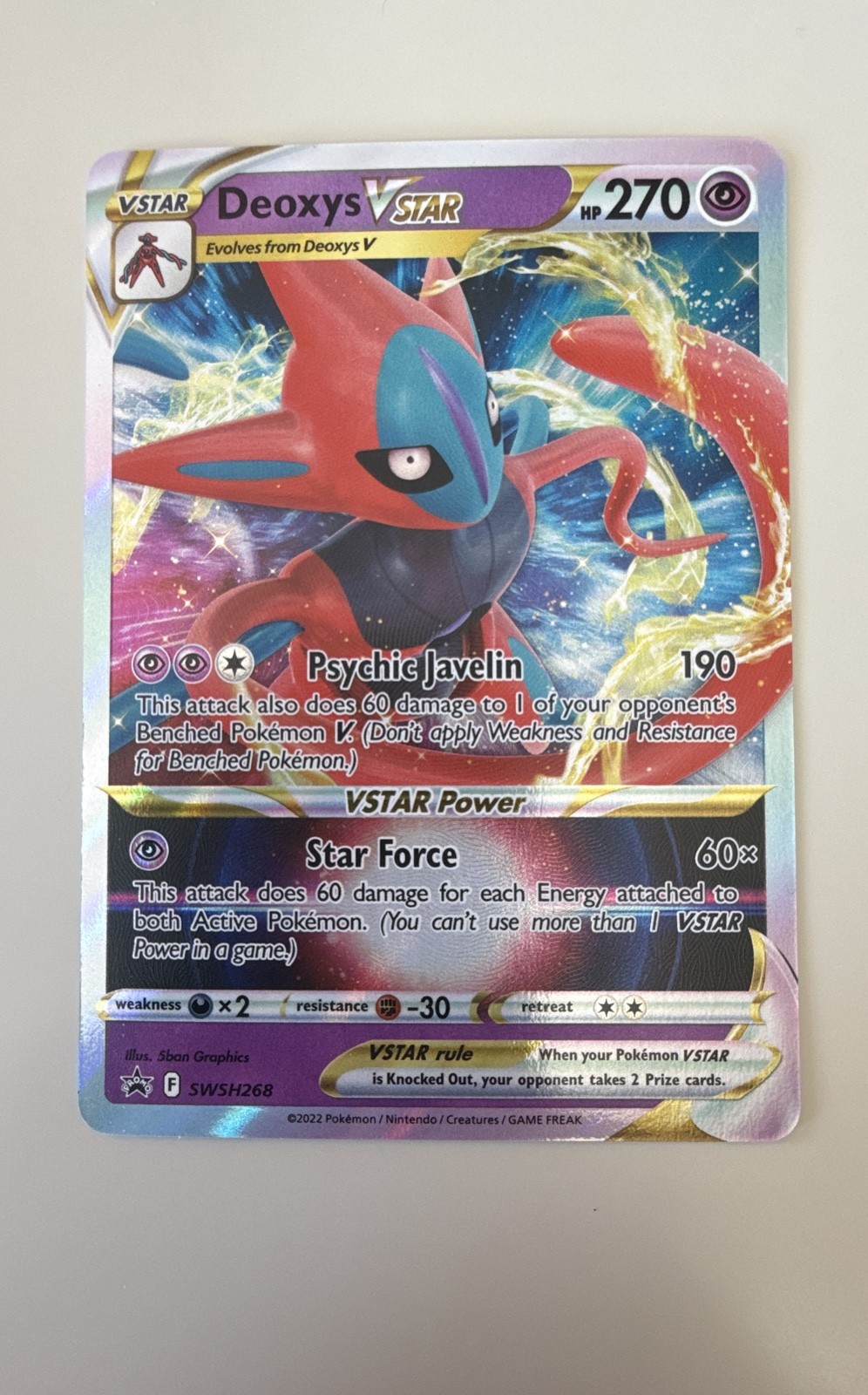 Carte promozionali Deoxys VSTAR SWSH268 SWSH: Spada e Scudo Holo