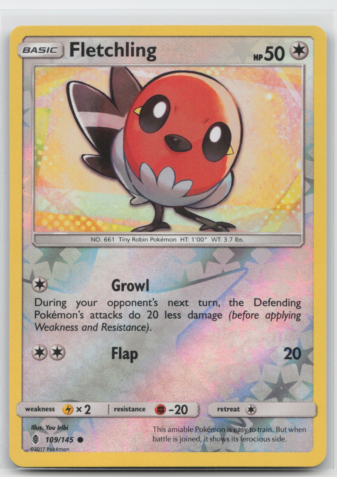 SM - Guardiani Rising Fletchling 109/145 Pokemon comune quasi nuovo