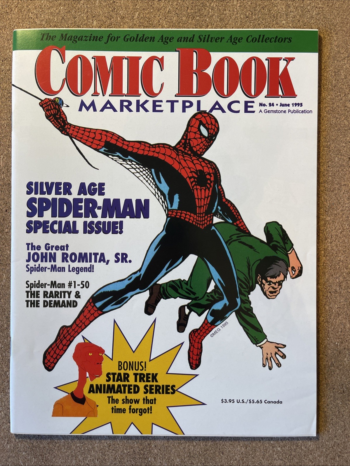 Comic Book Marketplace Magazine #24 1995 Like New, Silver Age Spider-Man