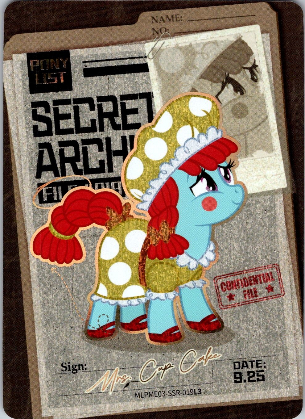 My Little Pony #MLPME03-SSR-019L3 Mrs. Cup Cake