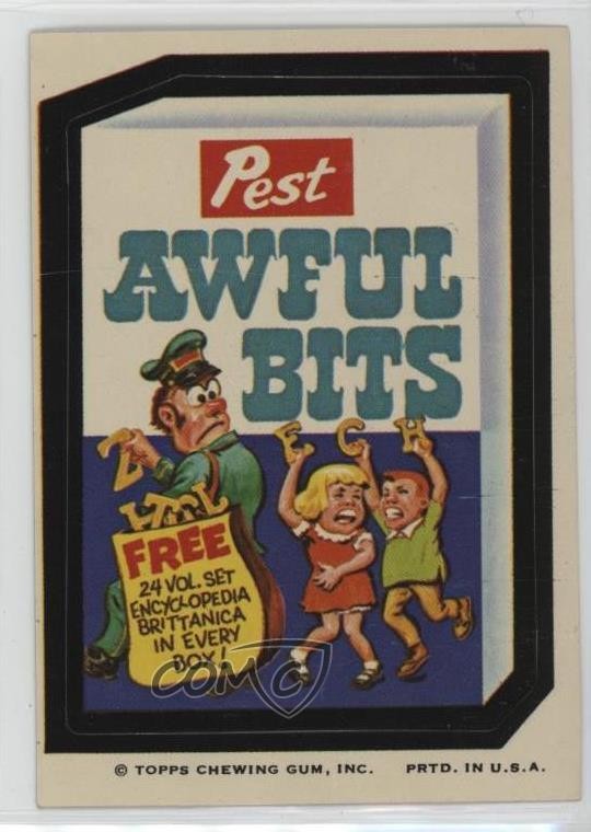 1973 Topps Wacky Packages Serie 2 Pest Awful Bits 0u2j