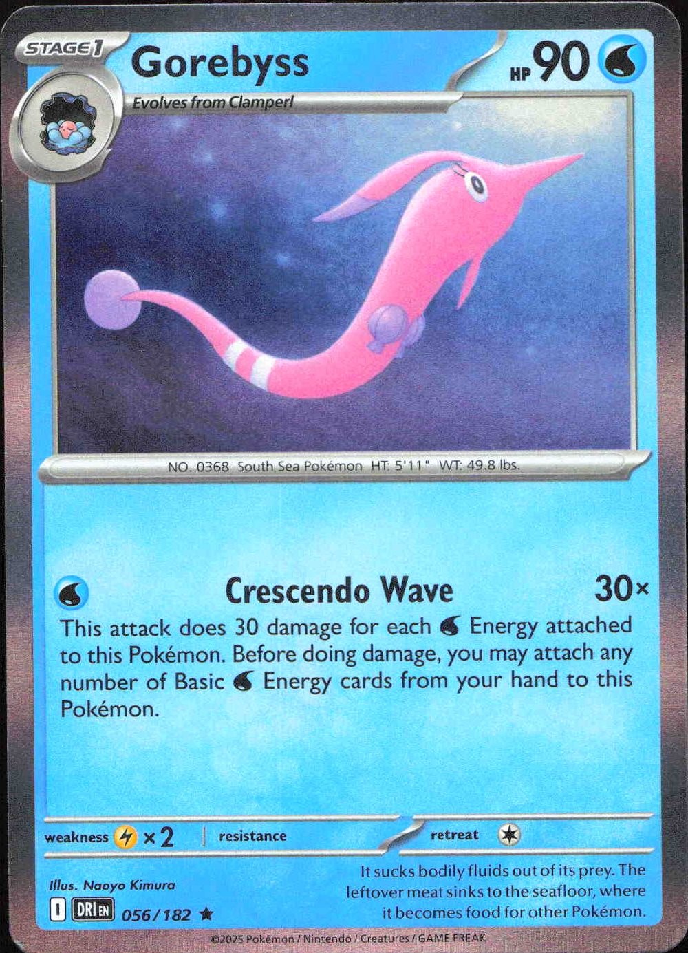 Gorebyss Holofoil 56/182 Destined Rivals 2025 NM Pokémon