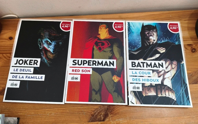 Lot de 3 comics DC Comics : Batman le cours des Hiboux + Joker + Superman