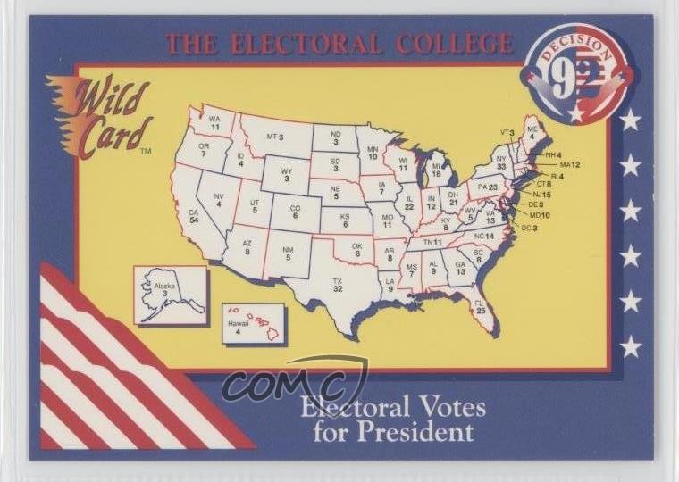 1992 Wild Card Decision '92 The Electoral College #71 0b6