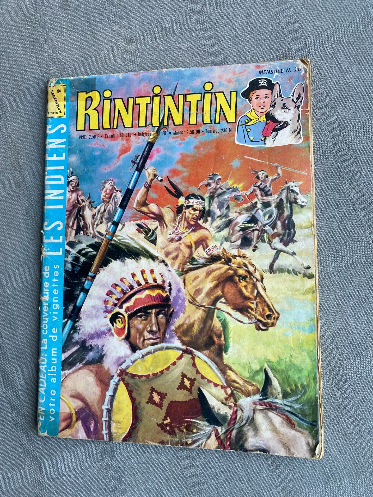 RIN TIN TIN N°20 2A SERIE 1971 SENZA SUONO SUPPLEMENTO IN BUONE CONDIZIONI