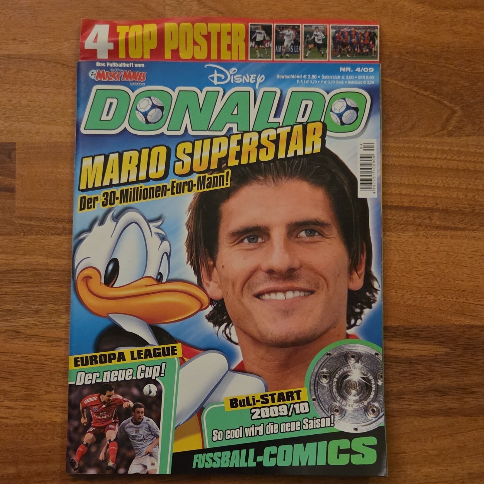 Donaldo Il Topolino libretto calcio n.4/2009 con supplemento POSTER, raro
