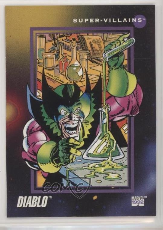 1992 Impel Marvel Universe Serie III Super-Villains Diablo #109 0nl0