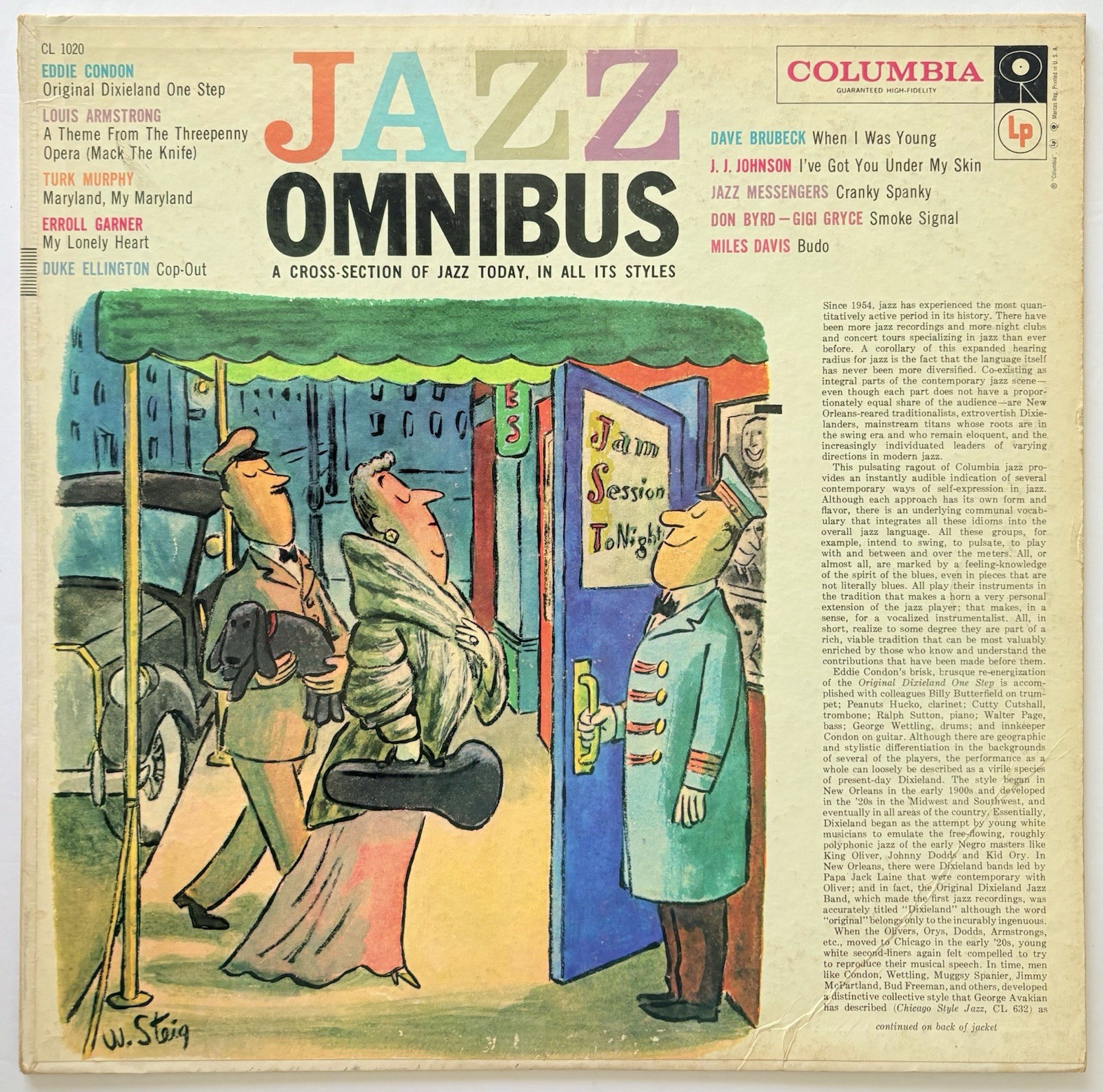 Various - Jazz Omnibus - 1957 6-Eye Mono CL 1020 Vinyl LP ft. Miles Davis & More
