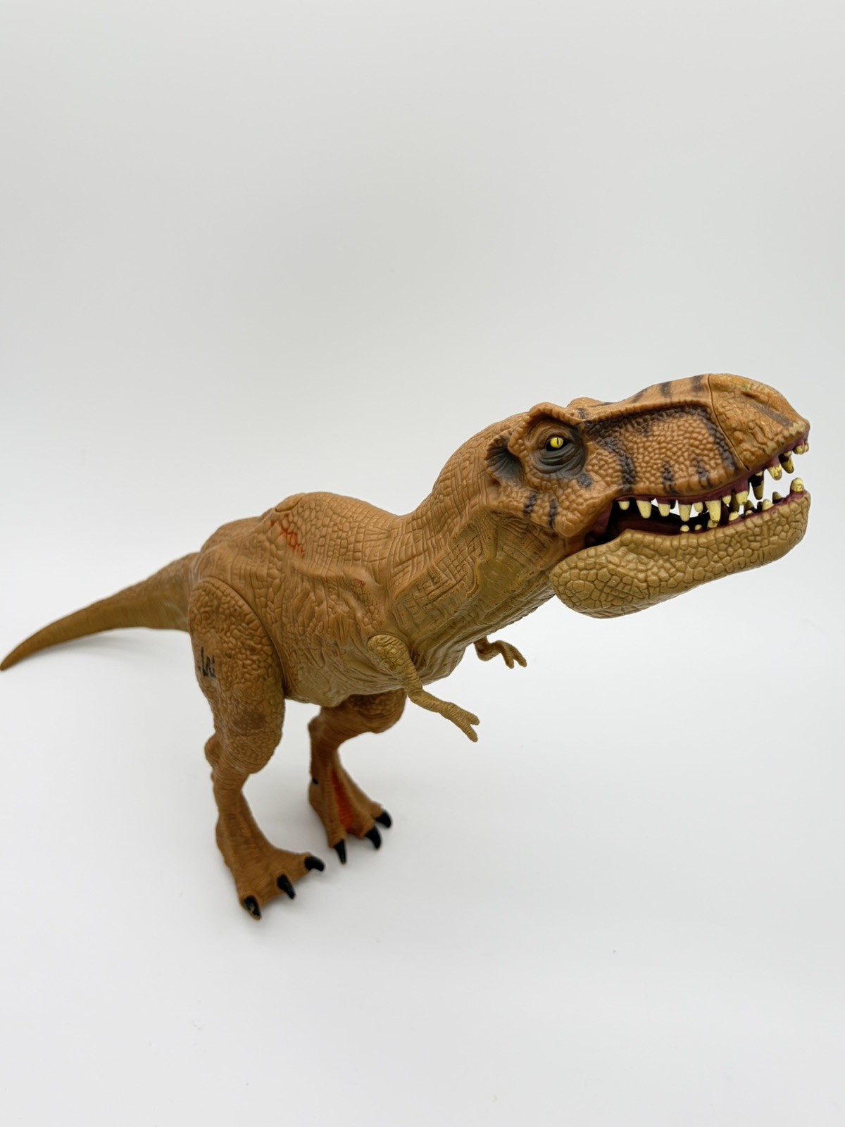 Jurassic World T-Rex JW Chomping Jaws Tyrannosaurus Rex 2015 dinosauro marrone 14"