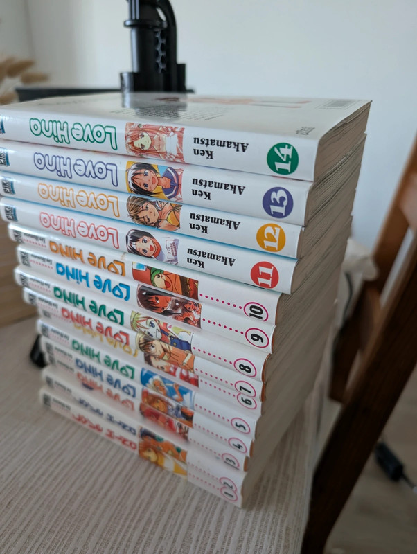 Collection complète Love Hina tomes 1 à 14 en français.