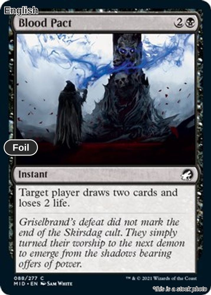 Magic Blood Pact 88 Common Innistrad: Midnight Hunt quasi nuovo foil