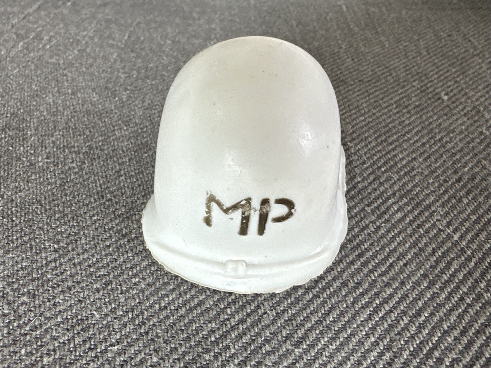 Vintage G.I. Joe Hasbro White MP Helmet Military Police 1960s Original