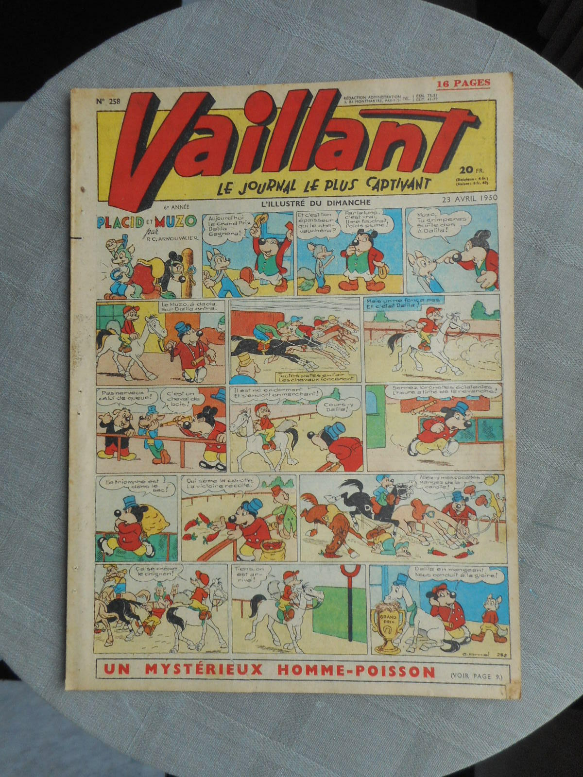 Vaillant Il Giornale Più Coinvolgente N°258 1950 Buone Condizioni