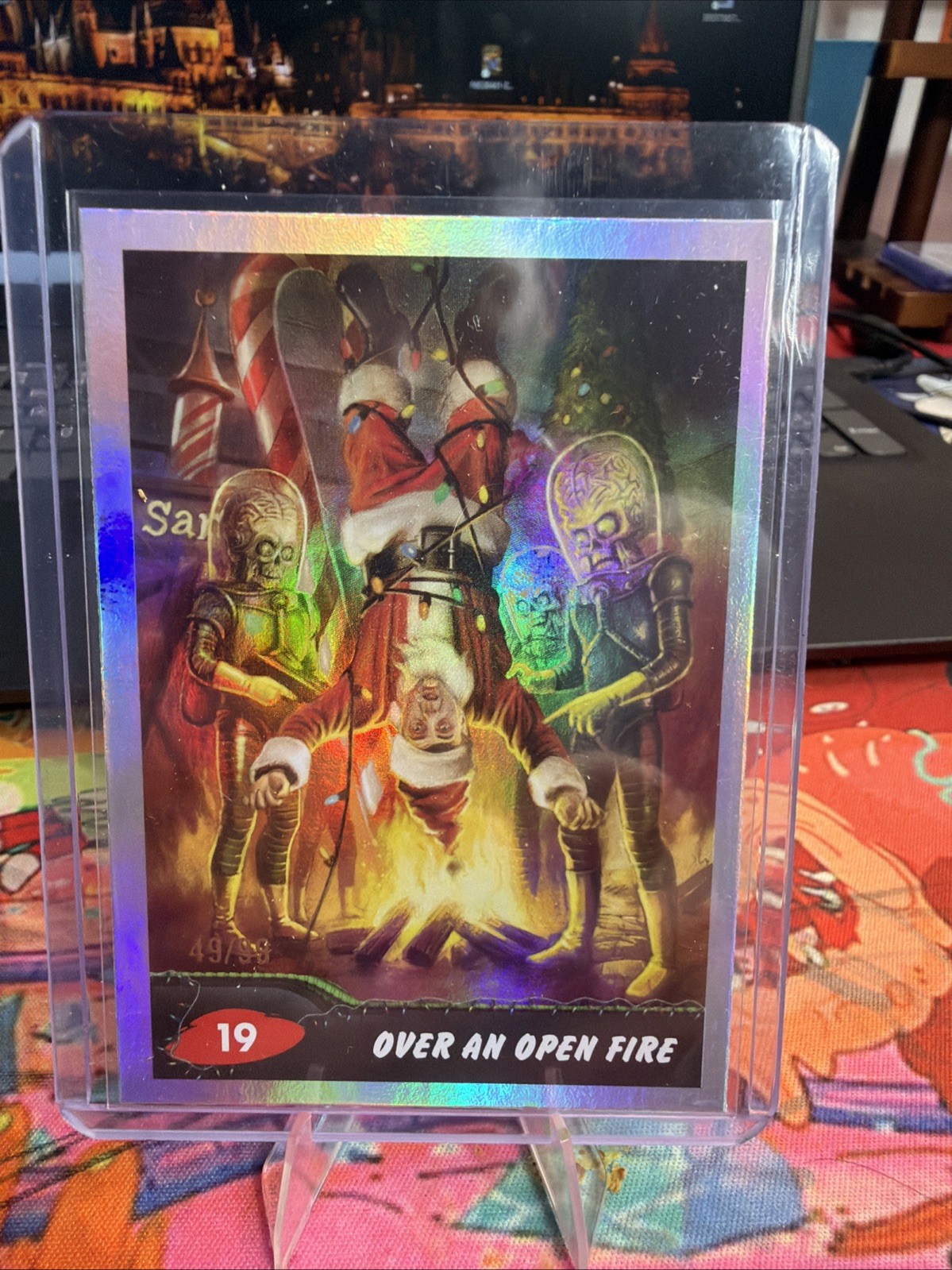 2026 Topps Mars Attacks Xmas 19 Over An Open Fire /99 