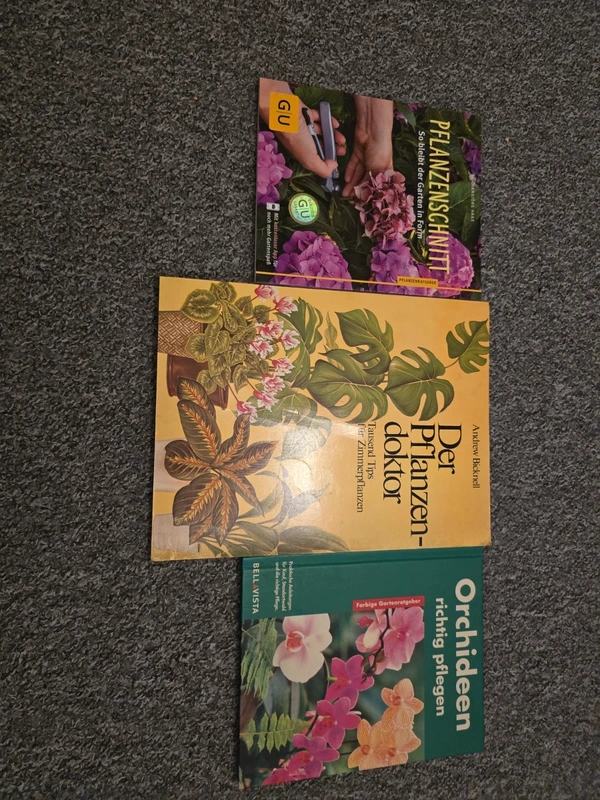 3 Gartenbücher – Pflanzen schneiden, Zimmerpflanzen & Orchideen