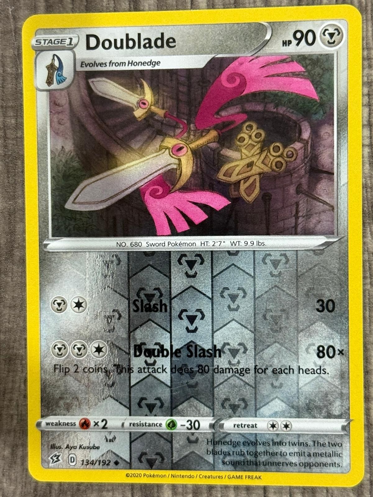 Doublade 134/192 Non Comune Scontro Ribelle Pokemon Reverse Holo LP