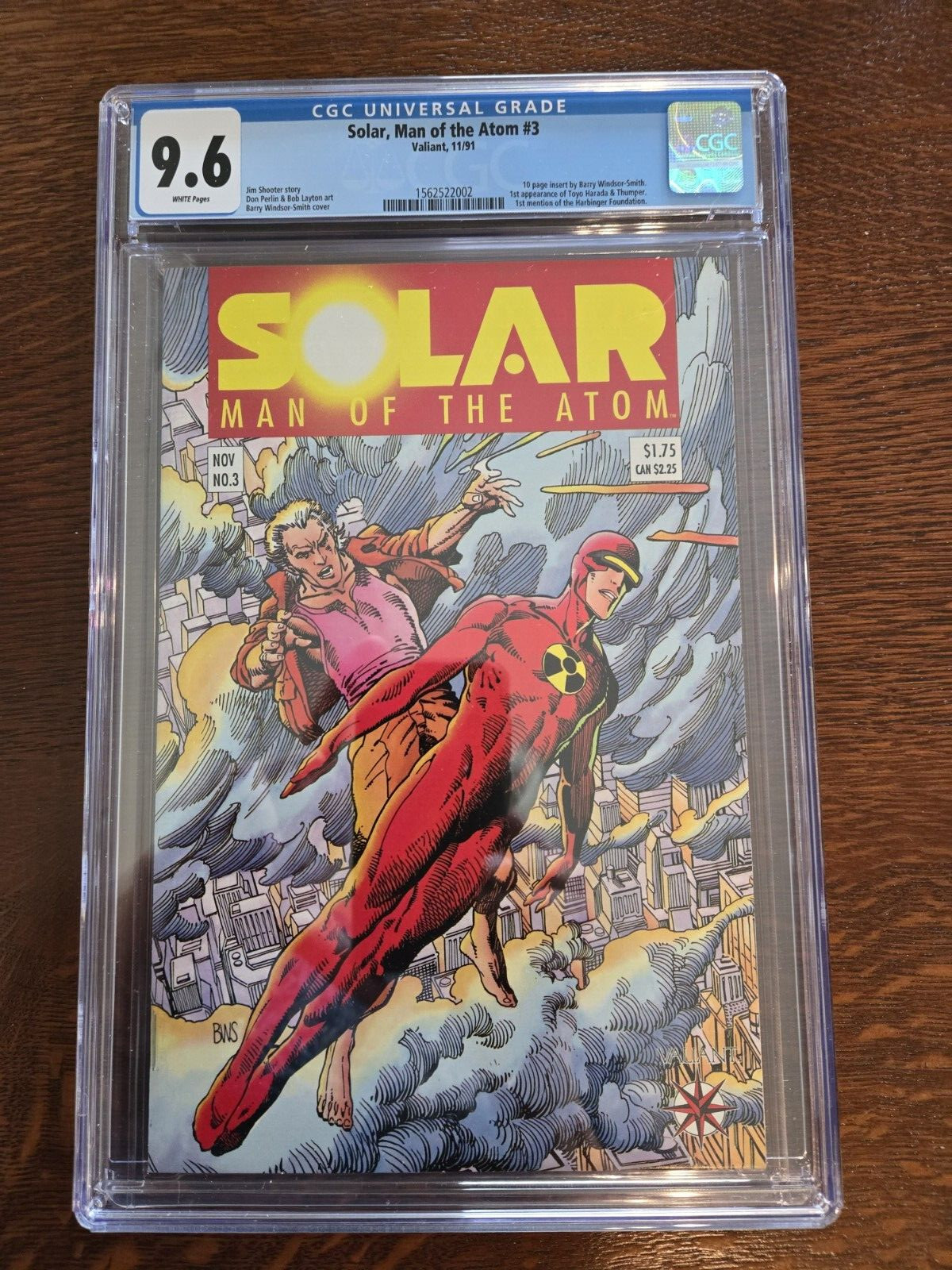 SOLAR Man of the Atom #3 CGC 9.6   1st App. Toyo Harada WHITE Pages