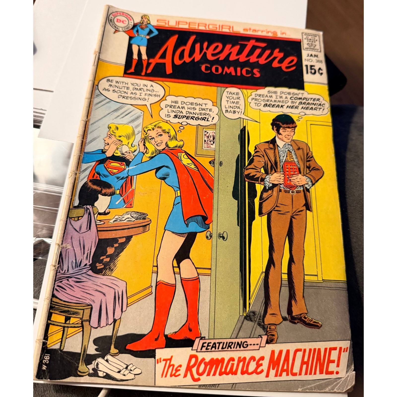 Adventure Comics #388 VG- (1970) - Copertina Supergirl - Età del Bronzo DC