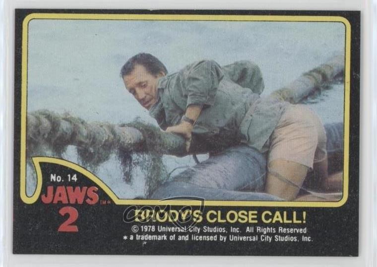 Topps Jaws 2 Brody's Close Call 1978! #14 0bn8