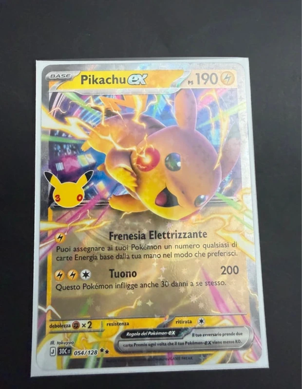 Pikachu ex 30’ anniversario