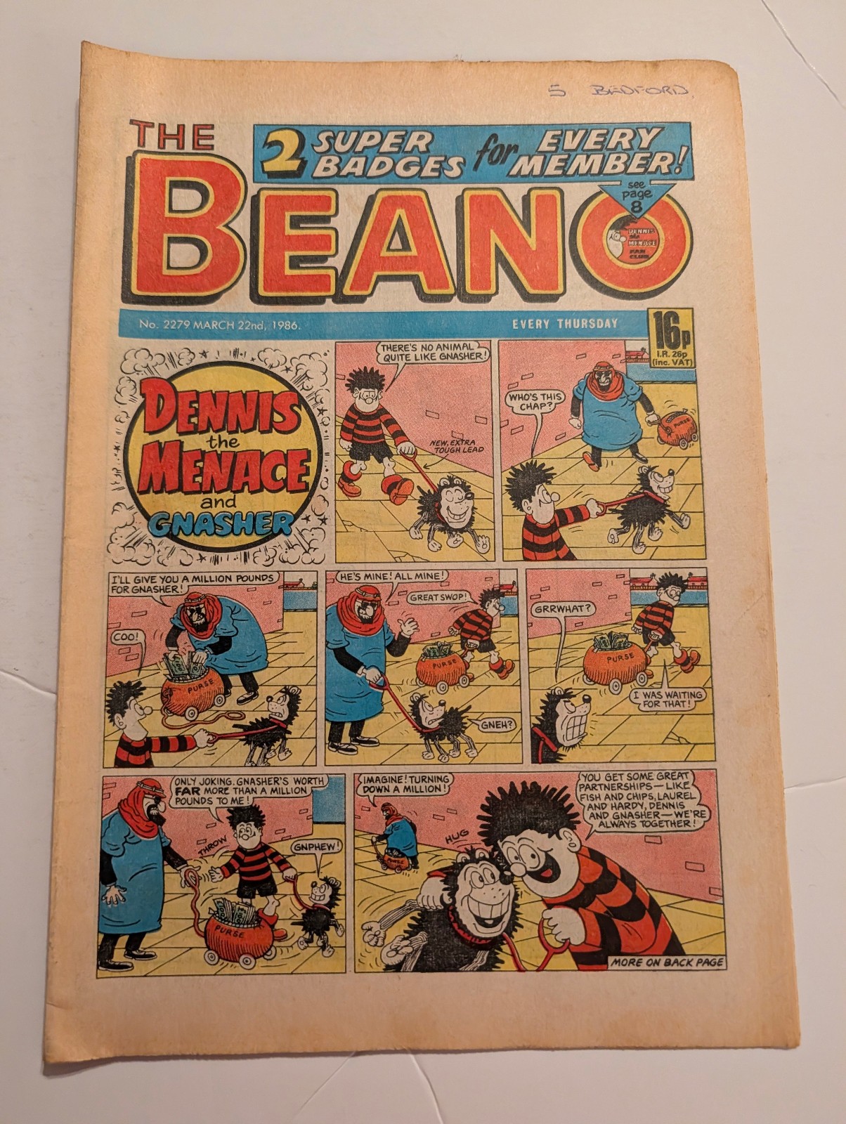 Beano Comic No 2279, March 22nd 1986.
