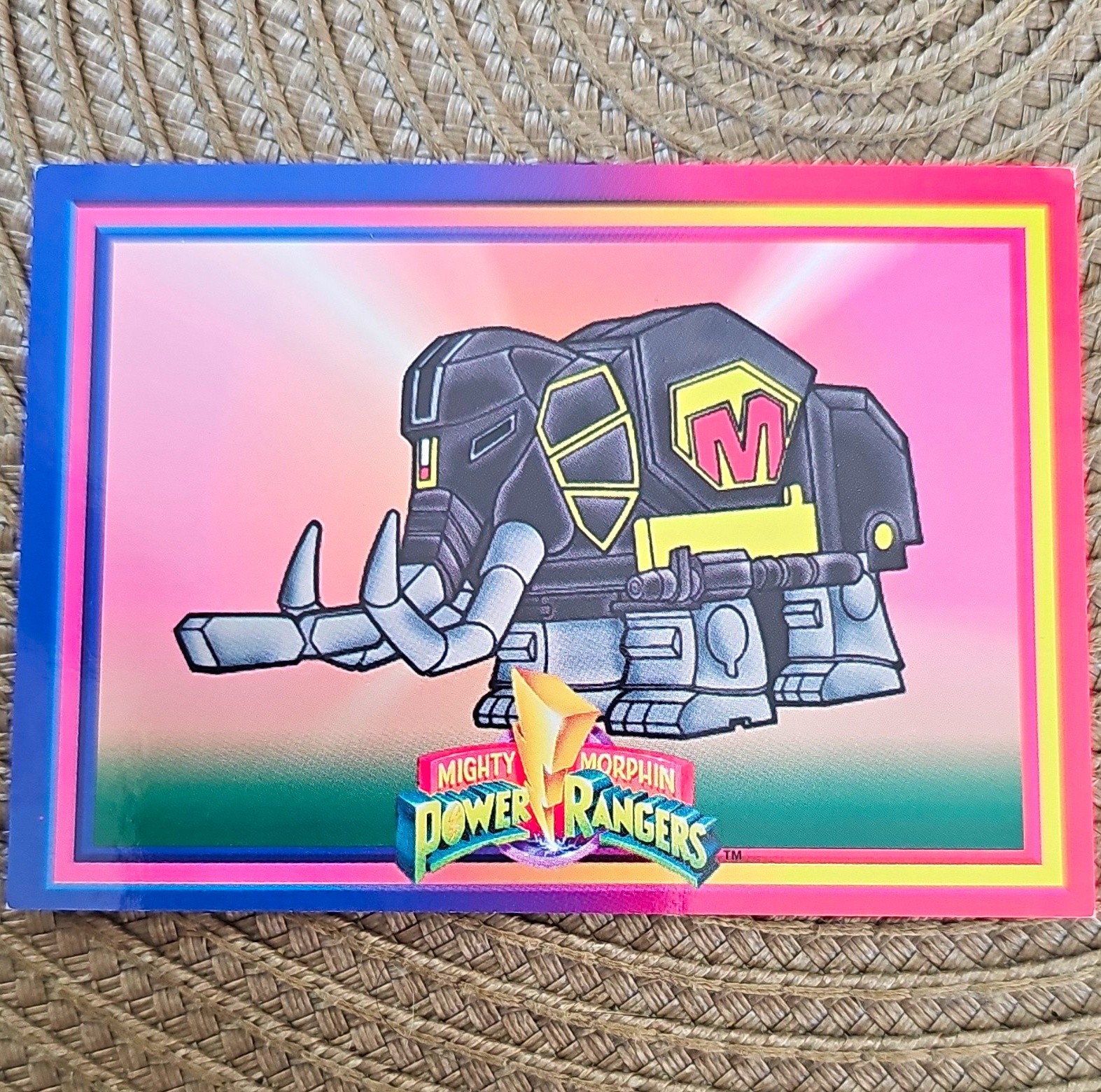 Collect-A-Card Power Rangers 1994 Card #64 Mastodon Mammoth Dinozord