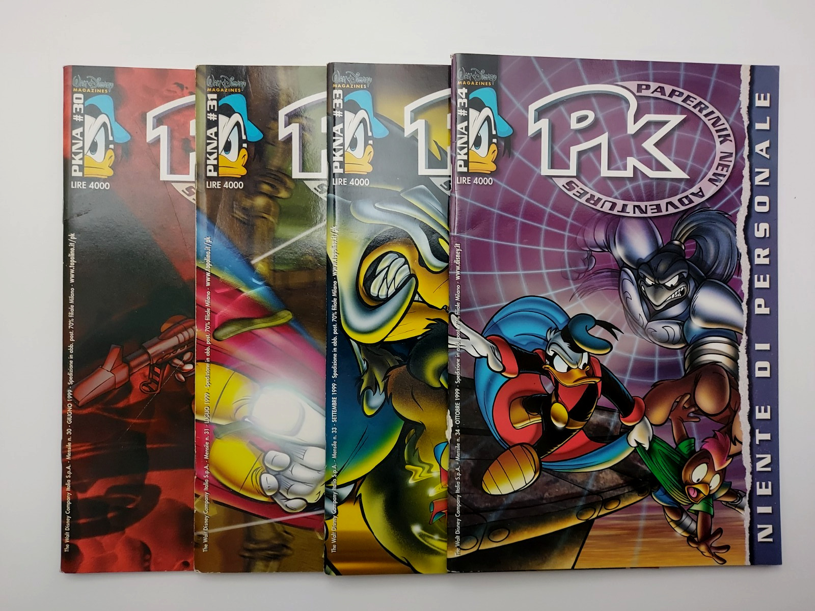 Lotto PKNA - Paperinik new adventures 30, 31, 33 e 34 - PK 1° edizione