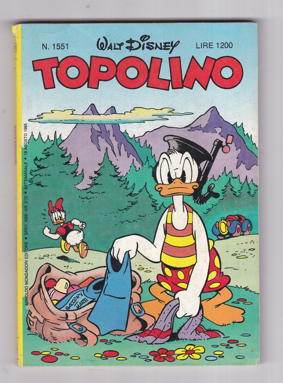 Fumetto Topolino Walt Disney n. 1551 1985 SCT1 #