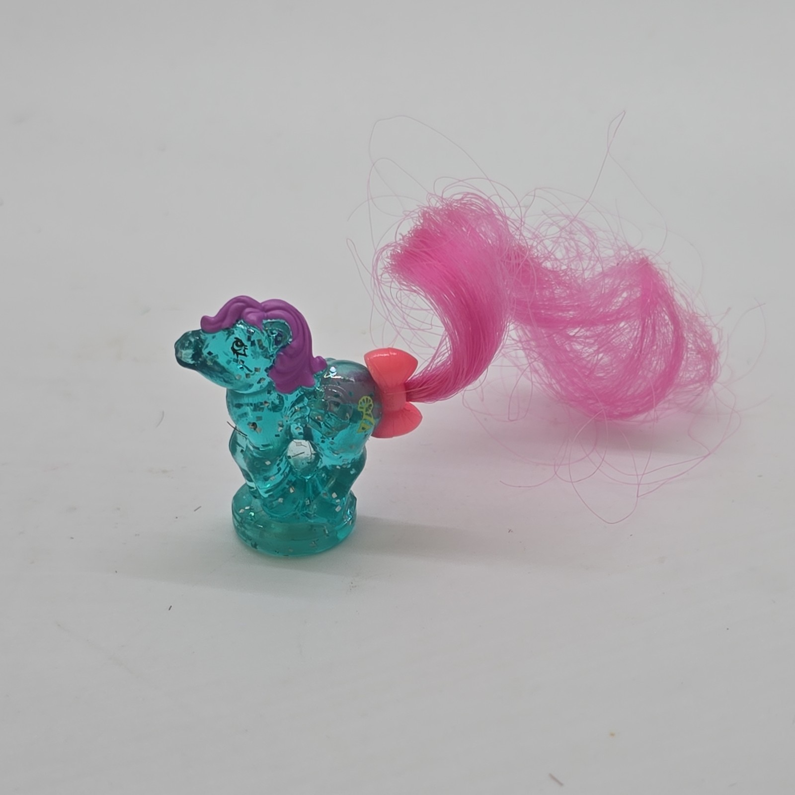 Giocattolo Vintage Hasbro MLP G1 Petite Twinkle Pony Blu Glitter Miniatura 1990
