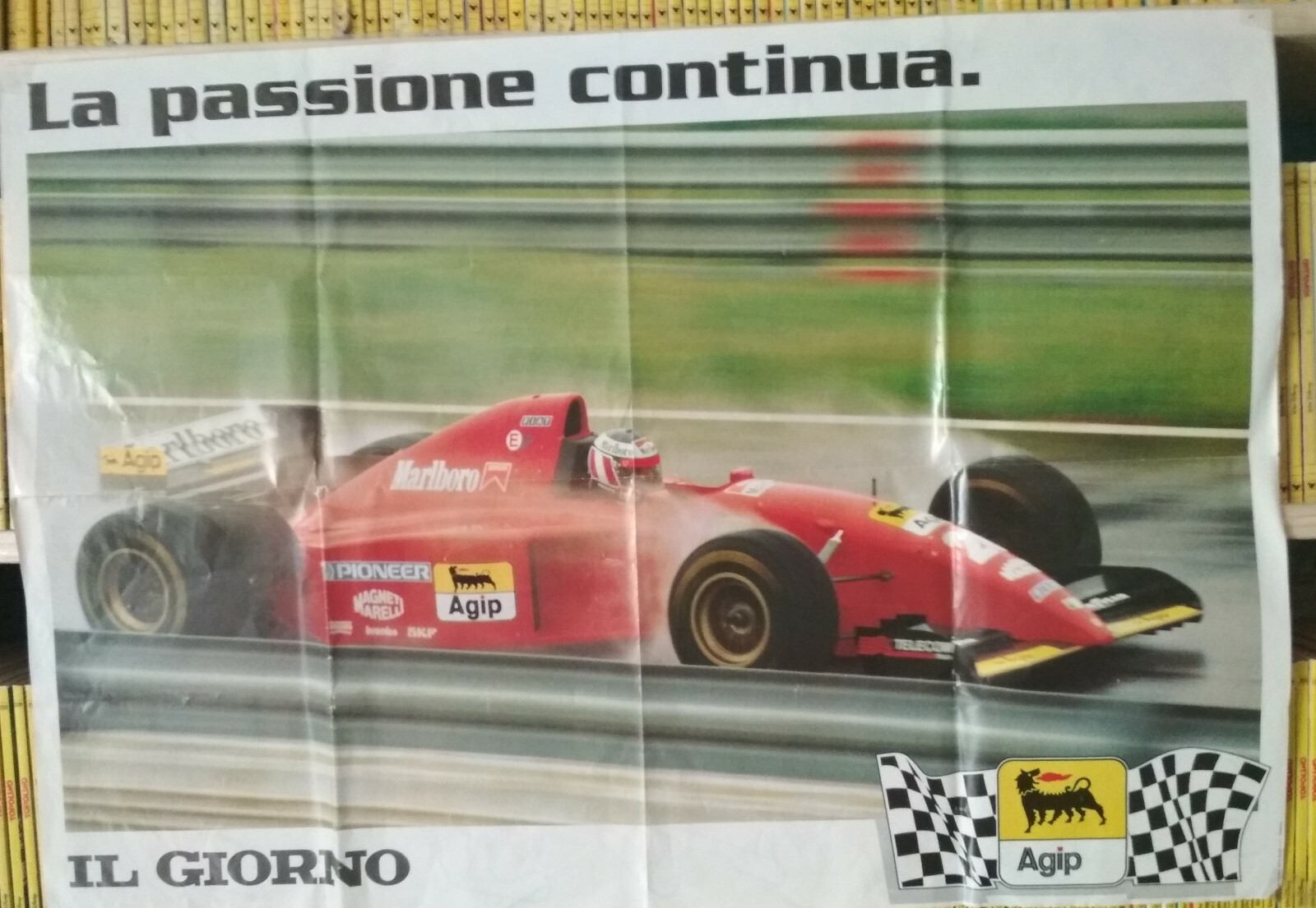 FERRARI- POSTER CON CIRCUITI FORMULA 1 DEL 1995