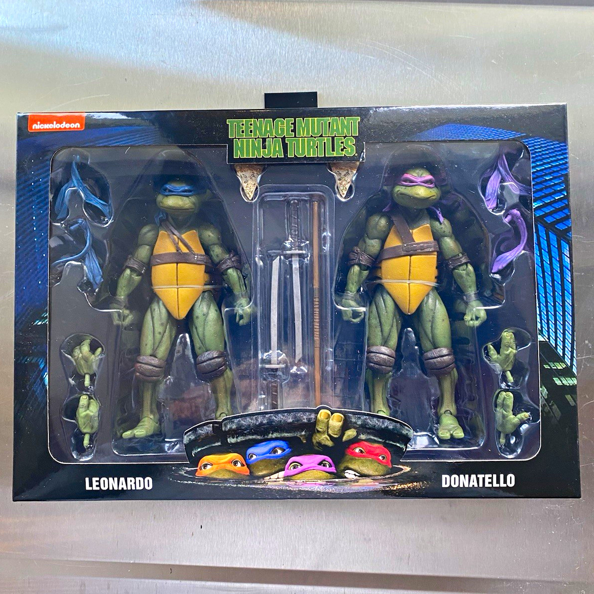 NECA Teenage Mutant Ninja Turtles Leonardo & Donatello Plastic Figure Set