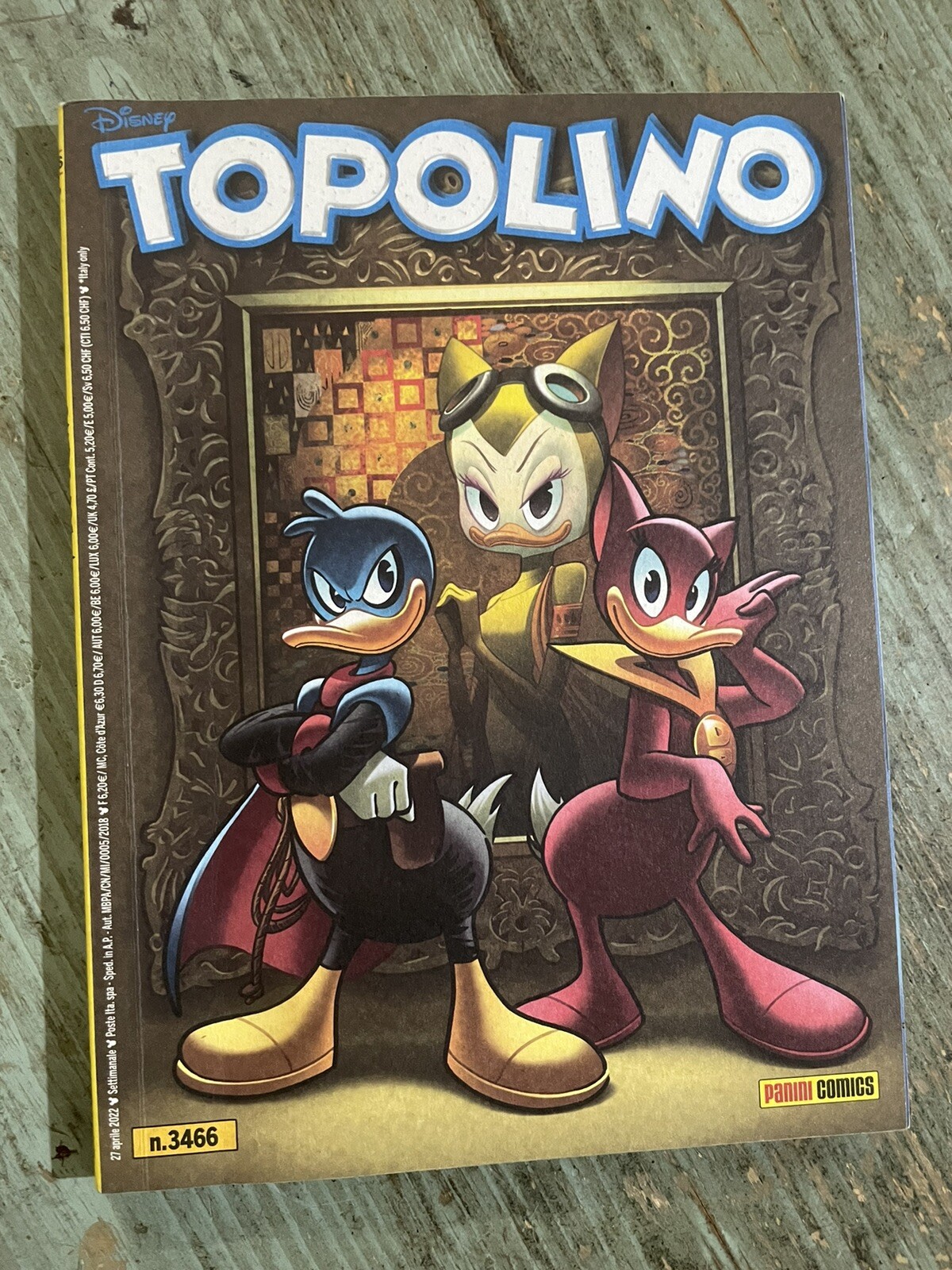 TOPOLINO 3466 NOTTE DI FANTOMIUS Copertina Carta Antica Tintoretto DISNEY Rare