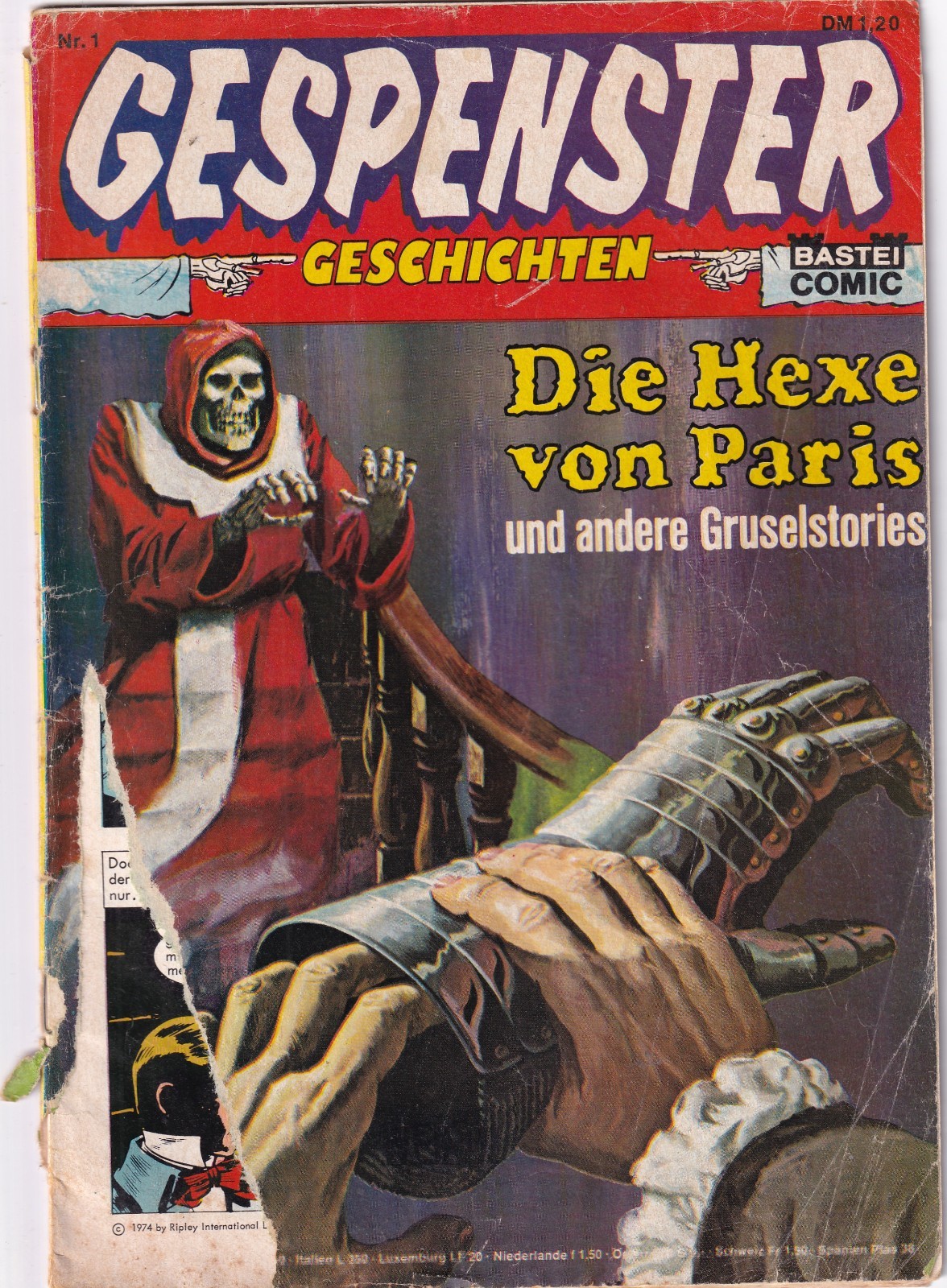 STORIE DI FANTASMI (tedesco) #1 -Strega di Parigi-BASTEI EDITORE 1974 originale