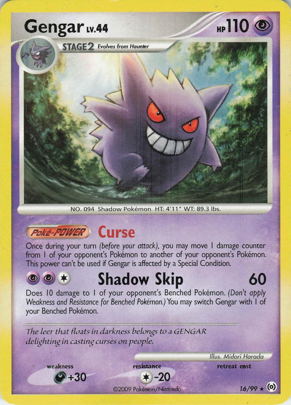 Gengar 16/99 Raro Arceus Pokemon MP