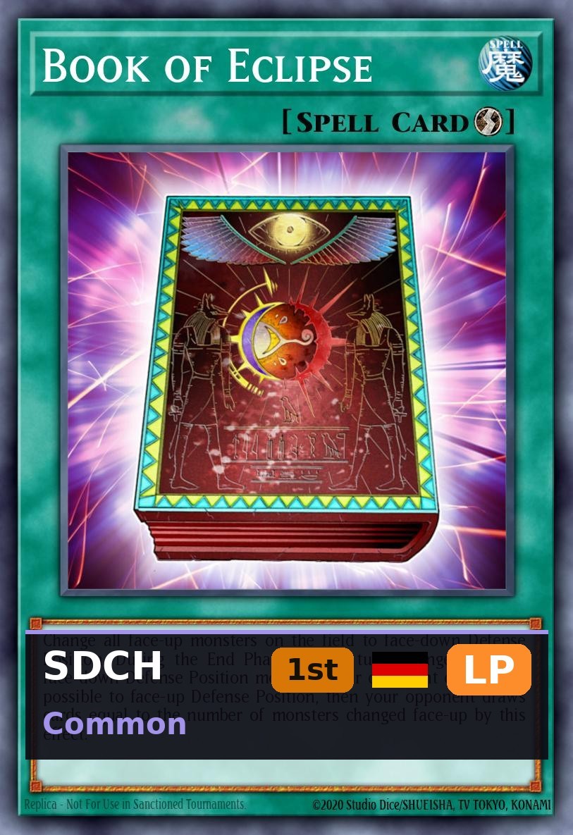 Buch der Verfinsterung SDCH-025 1st Edition LP DE Yu-Gi-Oh