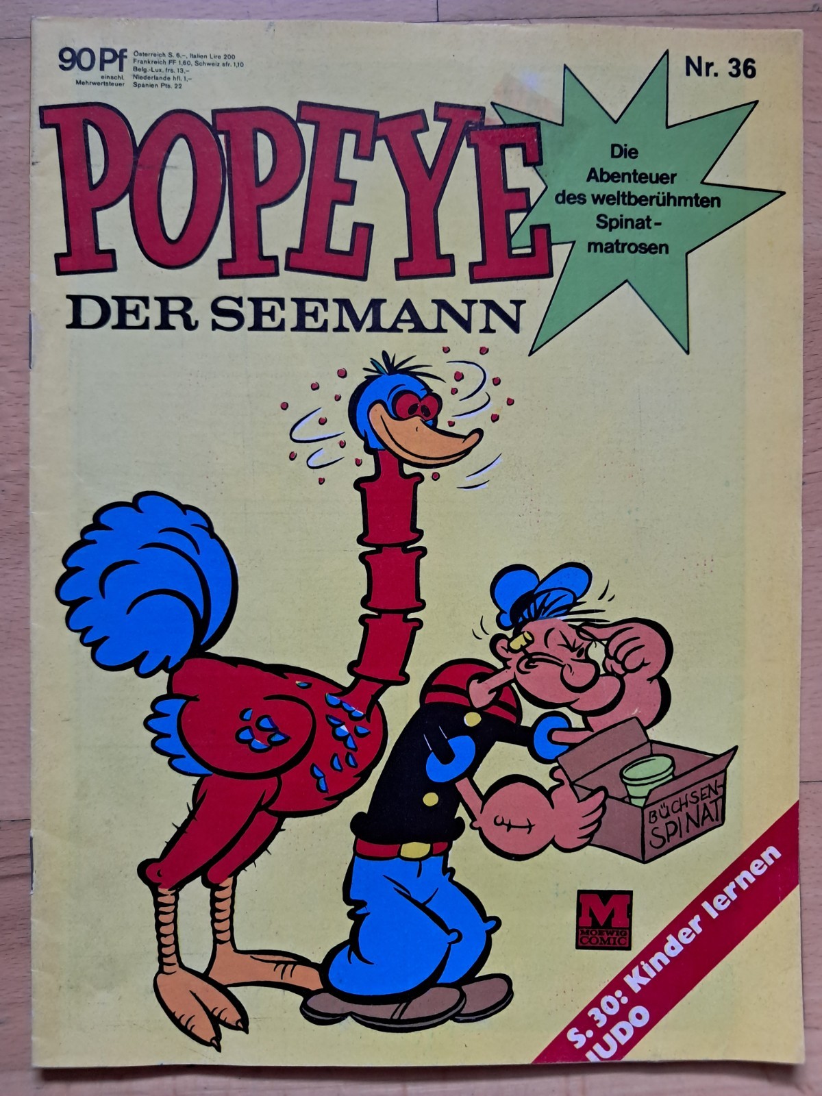 Popeye il marinaio n.36 - TOP Z1 MOEWIG COMICHEFT E.C. Segar