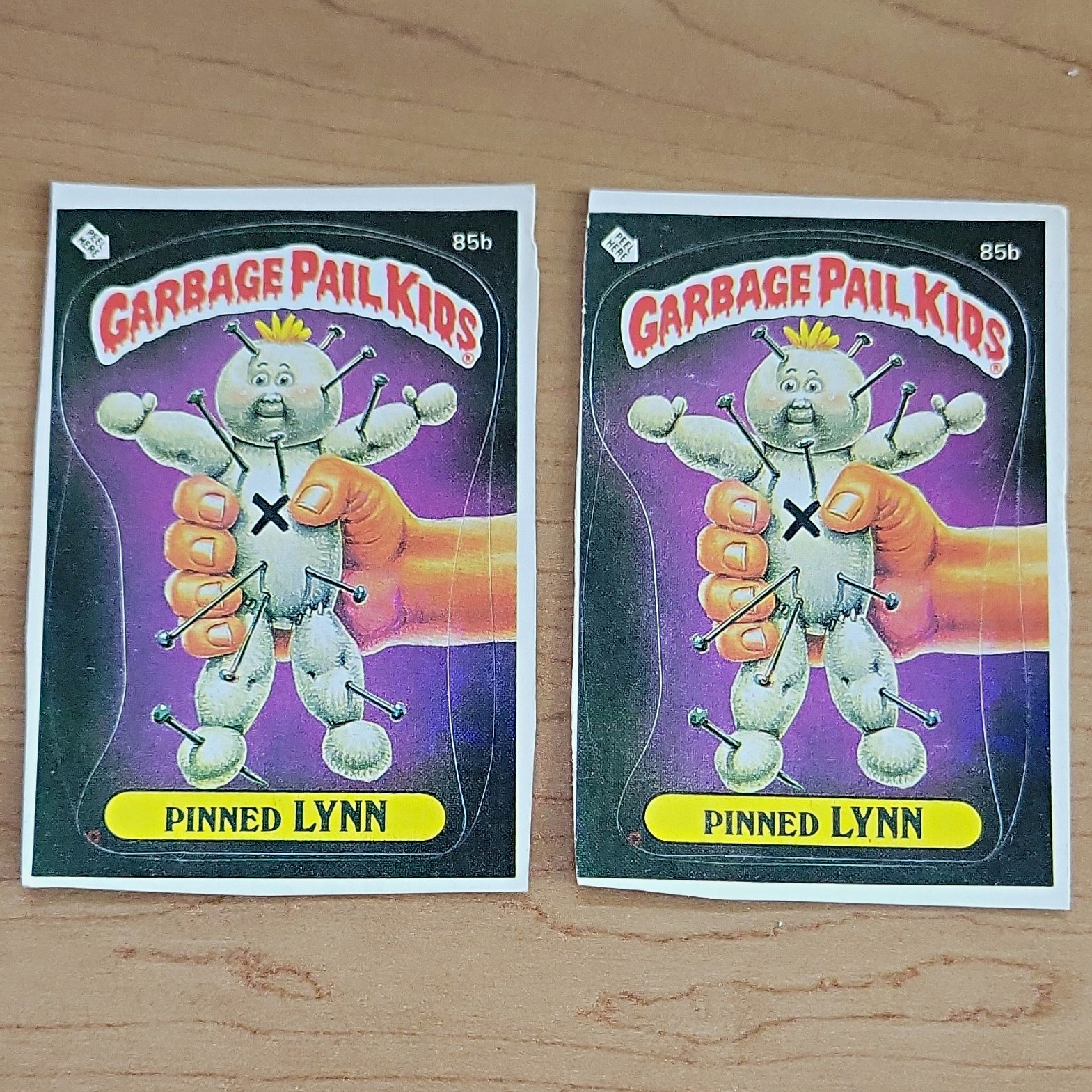 Topps Garbage Pail Kids 2-Card Lot Non-Sport Trading Card Pinned Lynn 85b
